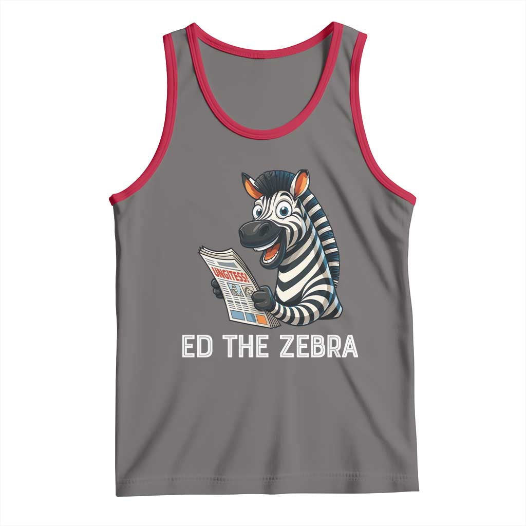 Ed the Zebra Meme Tank Top Funny Viral Animal Escape Internet Humor Fans - Wonder Print Shop