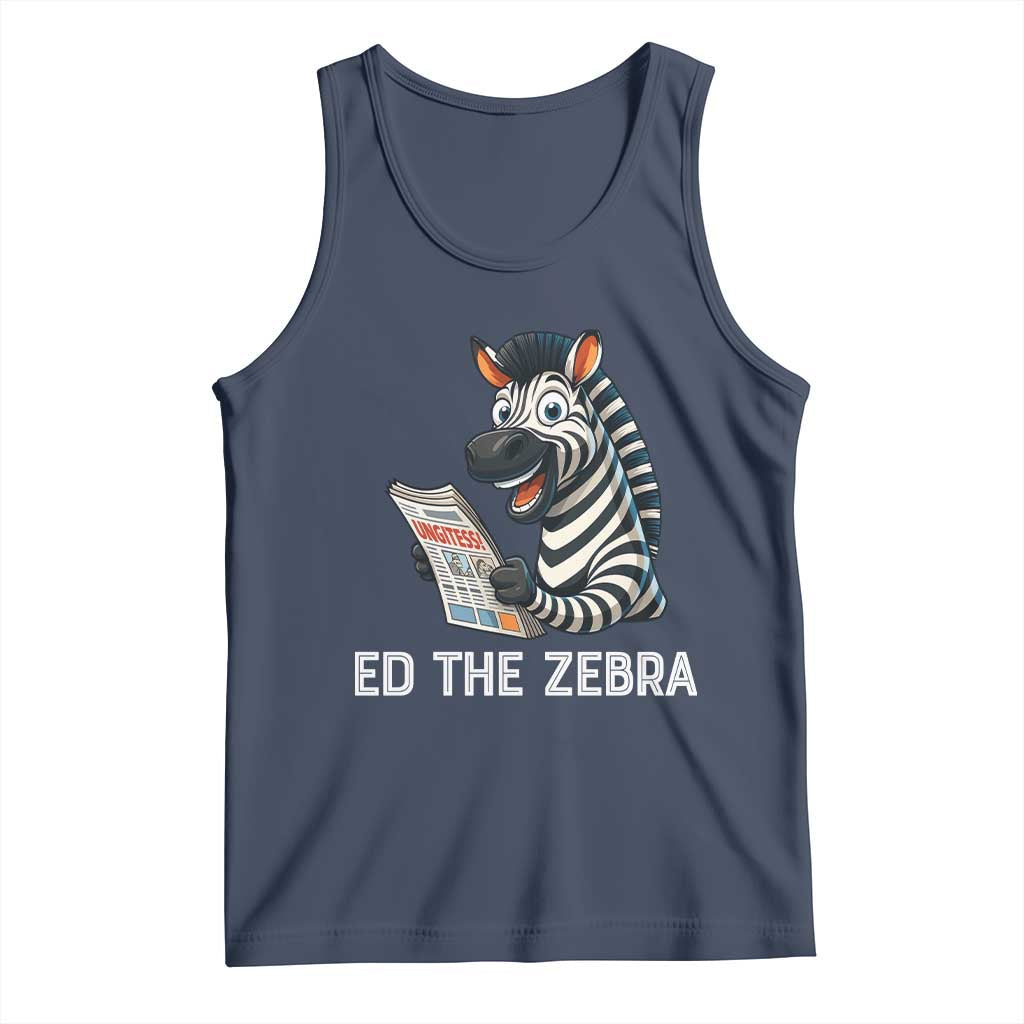 Ed the Zebra Meme Tank Top Funny Viral Animal Escape Internet Humor Fans - Wonder Print Shop