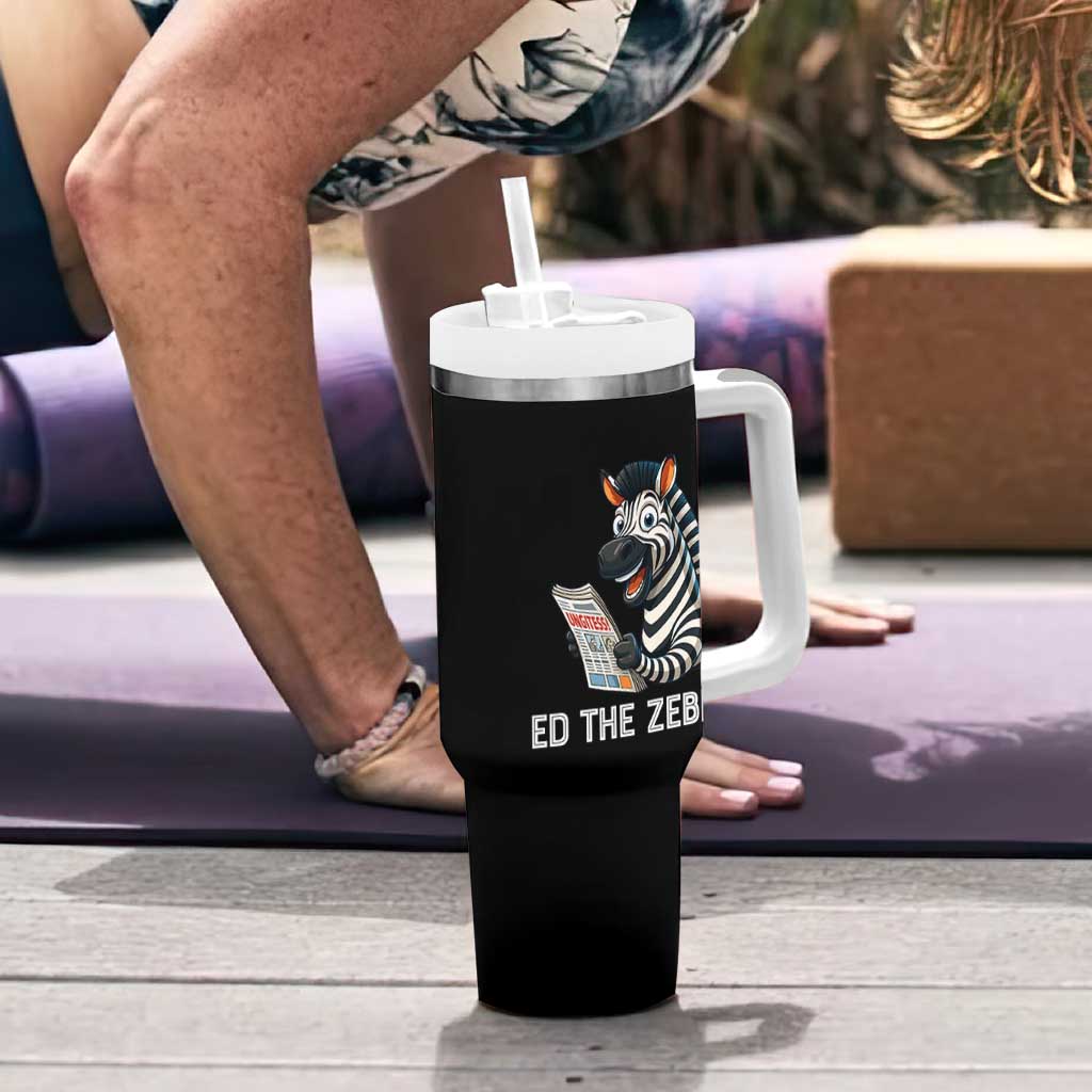 Ed the Zebra Meme Tumbler With Handle Funny Viral Animal Escape Internet Humor Fans - Wonder Print Shop