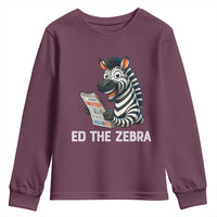 Ed the Zebra Meme Youth Sweatshirt Funny Viral Animal Escape Internet Humor Fans - Wonder Print Shop