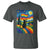 Whimsical Black Cat Pride Flag T Shirt Colorful LGBTQ Rainbow - Wonder Print Shop
