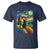 Whimsical Black Cat Pride Flag T Shirt Colorful LGBTQ Rainbow - Wonder Print Shop
