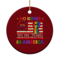 No Kings In America Rainbow Flag Ceramic Ornament - Wonder Print Shop