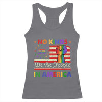 No Kings In America Rainbow Flag Racerback Tank Top - Wonder Print Shop