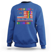 No Kings In America Rainbow Flag Sweatshirt - Wonder Print Shop