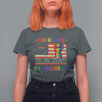 No Kings In America Rainbow Flag T Shirt For Women - Wonder Print Shop