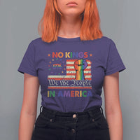 No Kings In America Rainbow Flag T Shirt For Women - Wonder Print Shop