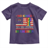 No Kings In America Rainbow Flag Toddler T Shirt - Wonder Print Shop