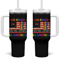 No Kings In America Rainbow Flag Tumbler With Handle - Wonder Print Shop