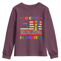 No Kings In America Rainbow Flag Youth Sweatshirt - Wonder Print Shop