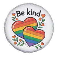 Be Kind Rainbow Heart Spare Tire Cover Spread Kindness LGBTQ Love Pride Month - Wonder Print Shop