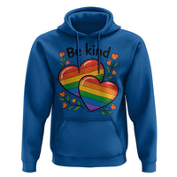 Be Kind Rainbow Heart Hoodie Spread Kindness LGBTQ Love Pride Month - Wonder Print Shop