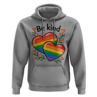 Be Kind Rainbow Heart Hoodie Spread Kindness LGBTQ Love Pride Month - Wonder Print Shop
