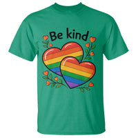 Be Kind Rainbow Heart T Shirt Spread Kindness LGBTQ Love Pride Month - Wonder Print Shop