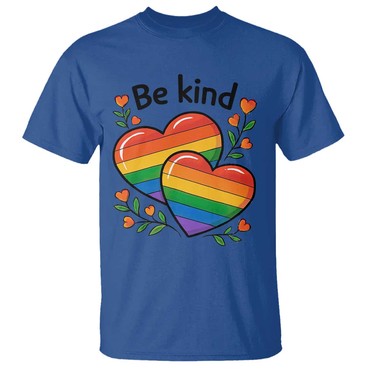 Be Kind Rainbow Heart T Shirt Spread Kindness LGBTQ Love Pride Month - Wonder Print Shop
