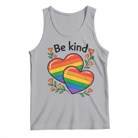 Be Kind Rainbow Heart Tank Top Spread Kindness LGBTQ Love Pride Month - Wonder Print Shop