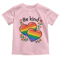 Be Kind Rainbow Heart Toddler T Shirt Spread Kindness LGBTQ Love Pride Month - Wonder Print Shop