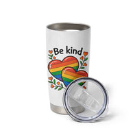 Be Kind Rainbow Heart Tumbler Cup Spread Kindness LGBTQ Love Pride Month - Wonder Print Shop