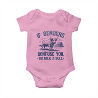 If Genders Confuse You Go Milk a Bull Baby Onesie Sarcastic Country Humor - Wonder Print Shop