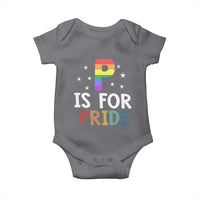 P is for Pride Baby Onesie Funny Rainbow Alphabet Celebrating LGBTQ+ Identity - Wonder Print Shop