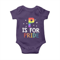 P is for Pride Baby Onesie Funny Rainbow Alphabet Celebrating LGBTQ+ Identity - Wonder Print Shop