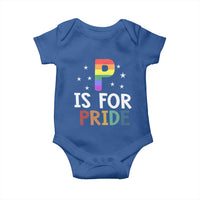 P is for Pride Baby Onesie Funny Rainbow Alphabet Celebrating LGBTQ+ Identity - Wonder Print Shop