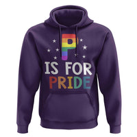P is for Pride Hoodie Funny Rainbow Alphabet Celebrating LGBTQ+ Identity - Wonder Print Shop