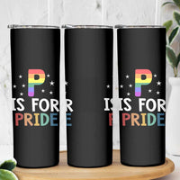 P is for Pride Skinny Tumbler Funny Rainbow Alphabet Celebrating LGBTQ+ Identity - Wonder Print Shop