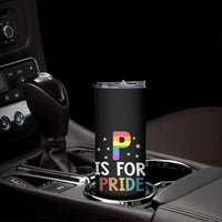P is for Pride Skinny Tumbler Funny Rainbow Alphabet Celebrating LGBTQ+ Identity - Wonder Print Shop