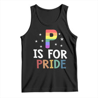 P is for Pride Tank Top Funny Rainbow Alphabet Celebrating LGBTQ+ Identity - Wonder Print Shop