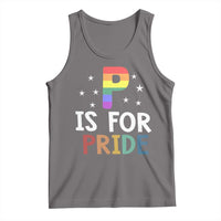P is for Pride Tank Top Funny Rainbow Alphabet Celebrating LGBTQ+ Identity - Wonder Print Shop