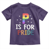 P is for Pride Toddler T Shirt Funny Rainbow Alphabet Celebrating LGBTQ+ Identity - Wonder Print Shop