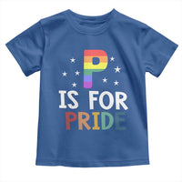 P is for Pride Toddler T Shirt Funny Rainbow Alphabet Celebrating LGBTQ+ Identity - Wonder Print Shop