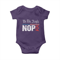 We The People Say Nope Baby Onesie Retro Patriotic No Kings Political Satire - Wonder Print Shop
