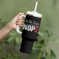We The People Say Nope Tumbler With Handle Retro Patriotic No Kings Political Satire - Wonder Print Shop