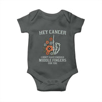Anti Cancer Skeleton Middle Finger Baby Onesie Floral Fck Cancer - Wonder Print Shop