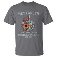 Anti Cancer Skeleton Middle Finger T Shirt Floral Fck Cancer - Wonder Print Shop