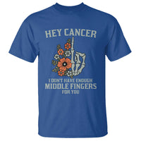 Anti Cancer Skeleton Middle Finger T Shirt Floral Fck Cancer - Wonder Print Shop