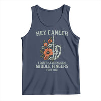 Anti Cancer Skeleton Middle Finger Tank Top Floral Fck Cancer - Wonder Print Shop