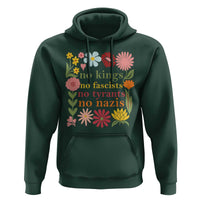 No Kings No Fascists No Tyrants No Nazis Hoodie Subtle Resist Retro Boho Floral - Wonder Print Shop