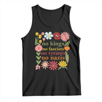 No Kings No Fascists No Tyrants No Nazis Tank Top Subtle Resist Retro Boho Floral - Wonder Print Shop