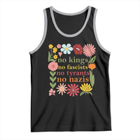 No Kings No Fascists No Tyrants No Nazis Tank Top Subtle Resist Retro Boho Floral - Wonder Print Shop