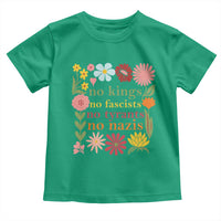 No Kings No Fascists No Tyrants No Nazis Toddler T Shirt Subtle Resist Retro Boho Floral - Wonder Print Shop