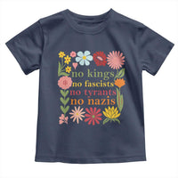 No Kings No Fascists No Tyrants No Nazis Toddler T Shirt Subtle Resist Retro Boho Floral - Wonder Print Shop