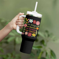 No Kings No Fascists No Tyrants No Nazis Tumbler With Handle Subtle Resist Retro Boho Floral - Wonder Print Shop