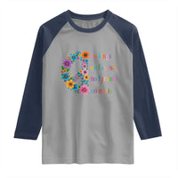 No Kings No Fascists No Tyrants No Nazis Raglan Shirt Resist Retro Boho Floral Peace Sign - Wonder Print Shop