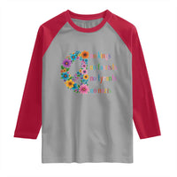 No Kings No Fascists No Tyrants No Nazis Raglan Shirt Resist Retro Boho Floral Peace Sign - Wonder Print Shop