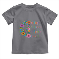 No Kings No Fascists No Tyrants No Nazis Toddler T Shirt Resist Retro Boho Floral Peace Sign - Wonder Print Shop