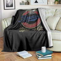 America Since 1776 Throw Blanket 4th of July Retro Vintage Patriotic Eagle Pride - Wonder Print Shop