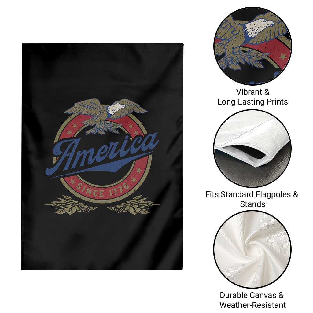 America Since 1776 Garden Flag 4th of July Retro Vintage Patriotic Eagle Pride - Wonder Print Shop